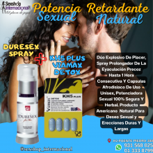 DUO DURESEX RETARDANTE NATURAL KH5 PLUS VIAMAX DETOX POTENCIADOR